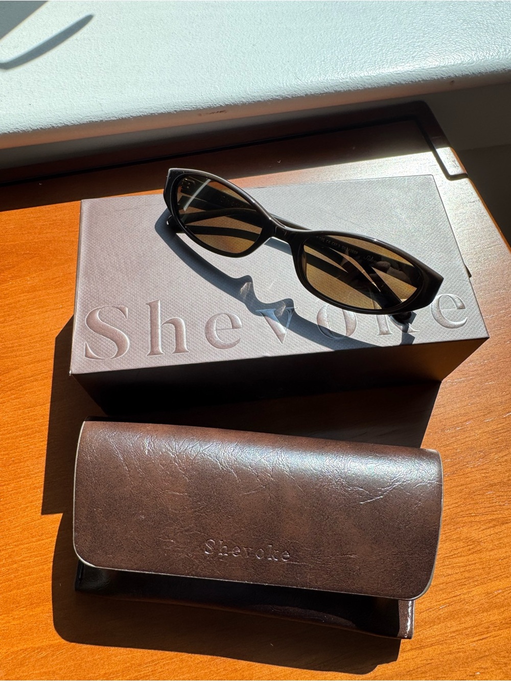 Shevoke Black Cat-Eye Sunglasses